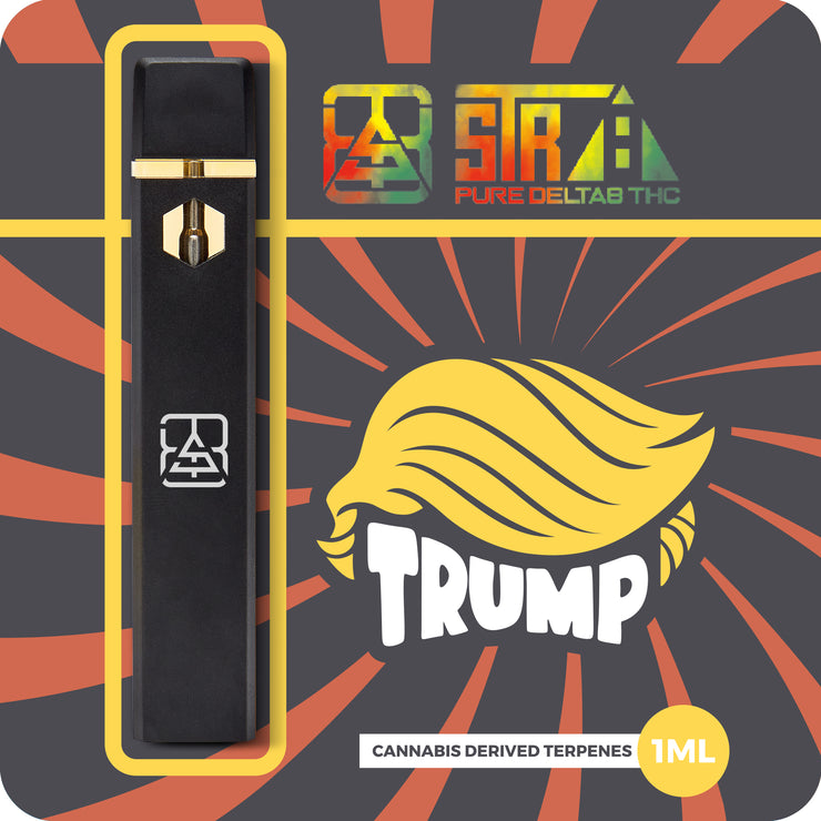 Delta-8 THC Disposable Trump Full Spectrum - Hybrid - Package Yellow Line